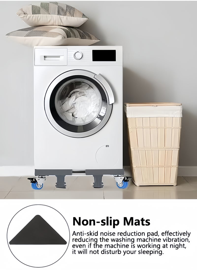 Mobile Base, Washing Machine Stand, Fridge Stand Base with 4 Locking Wheels and 8 Strong Feet