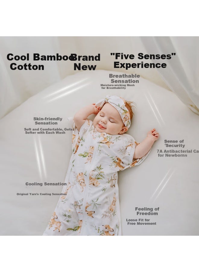 Ouyun Bamboo Cotton Baby Sleeping Bag, Surrender-style Anti-startle Sleeping Bag, Spring And Summer Swaddle Wrap, Floral Encyclopedia, 65*26 - Image 4