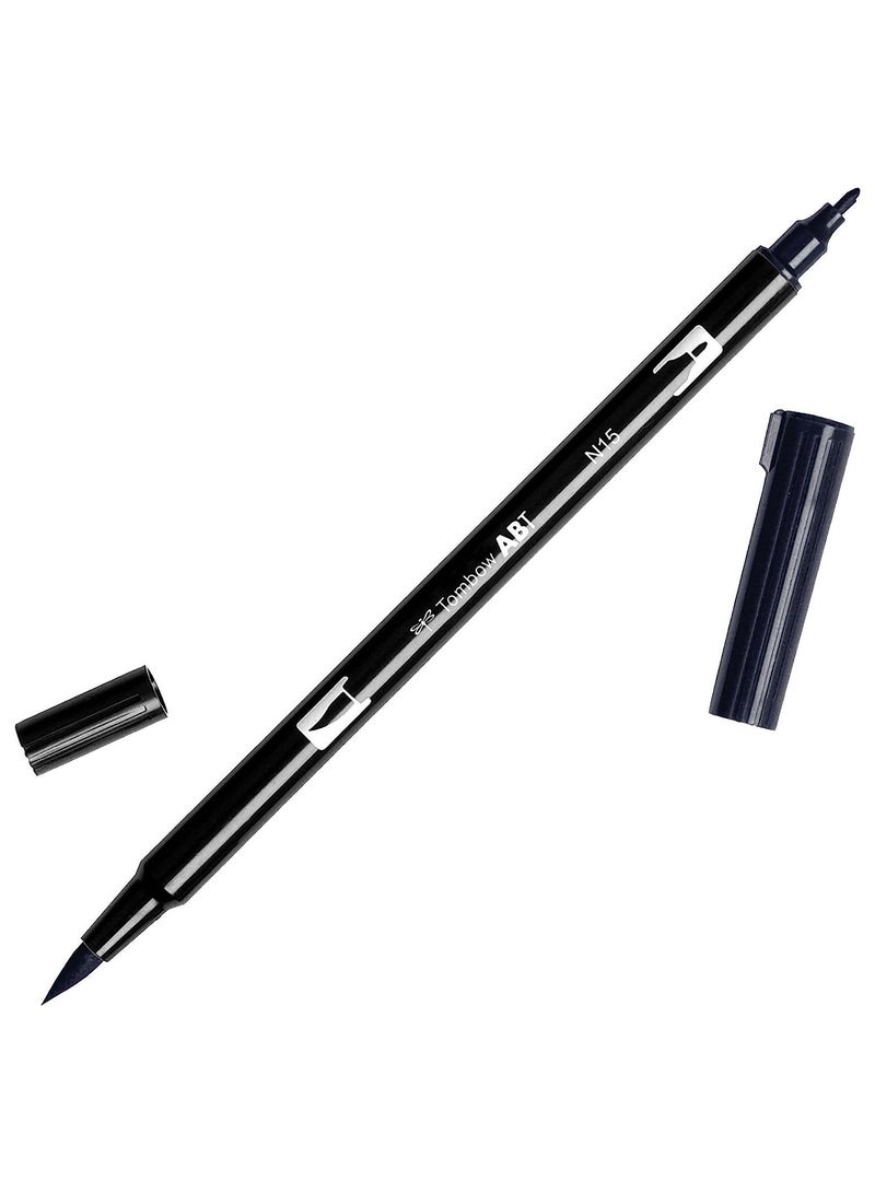 Tombow قلم رسم ثنائي الفرشاة من TOMBOW N15 باللون الأسود