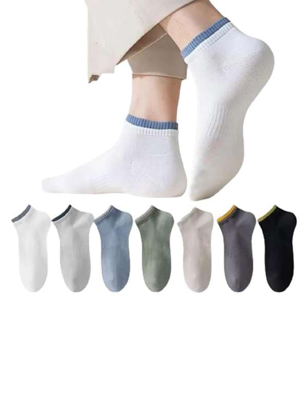 JABA'S Ankle Socks for Men & Women (Unisex) Made With Durable, Breathable Cotton, Anti Odour & Anti Bacterial - Pack of 7, Free Size - Image 1