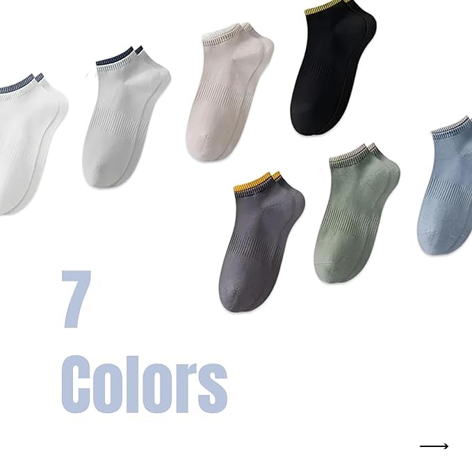 JABA'S Ankle Socks for Men & Women (Unisex) Made With Durable, Breathable Cotton, Anti Odour & Anti Bacterial - Pack of 7, Free Size - Image 5
