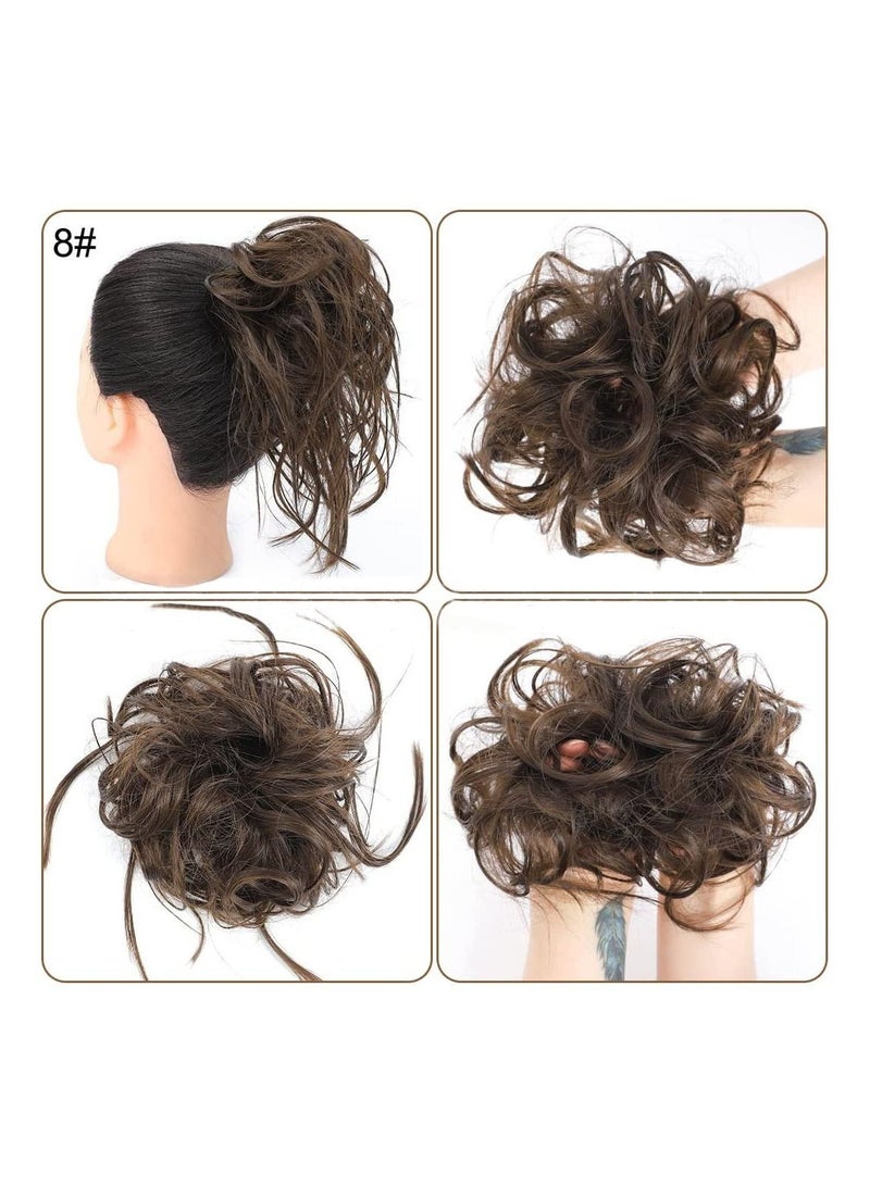 Estelle Messy Cocktail Bun hair bun hair bang hair extension elastic hair ban Hair Piece Hair Tousled Updo Hair Extensions Hairpiece Synthetic Hair Extensions Scrunchies Hairpiece for Women #8 - Image 2