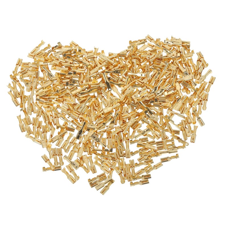 SMASOLO 1000pcs Crimp Spade Connectors Cold Press Wire Terminal Connectors for Electrical and Automotive Applications Easy Installation and Secure Connection - Image 1