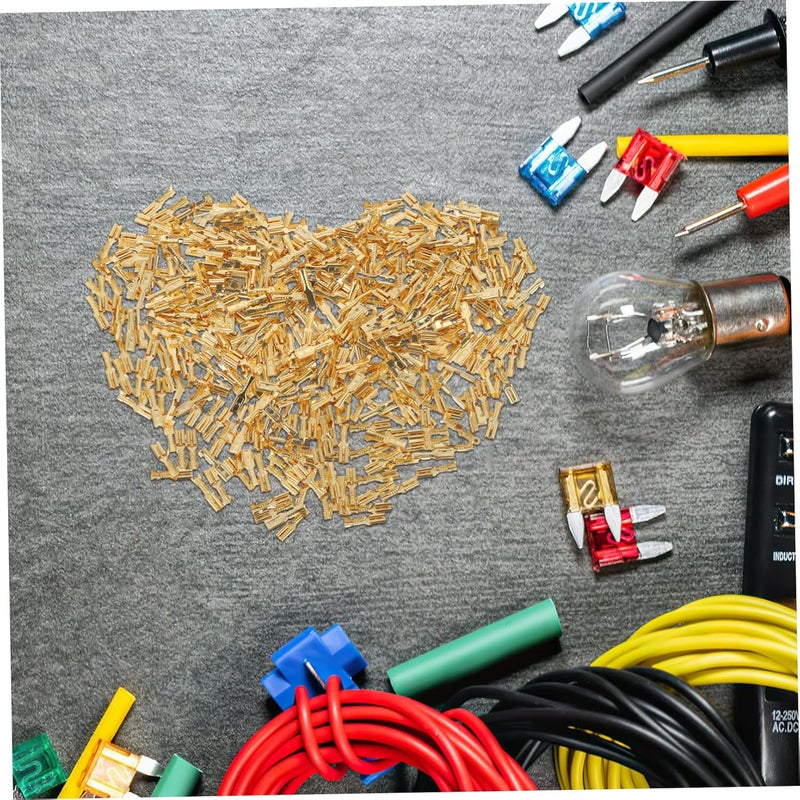 SMASOLO 1000pcs Crimp Spade Connectors Cold Press Wire Terminal Connectors for Electrical and Automotive Applications Easy Installation and Secure Connection - Image 4