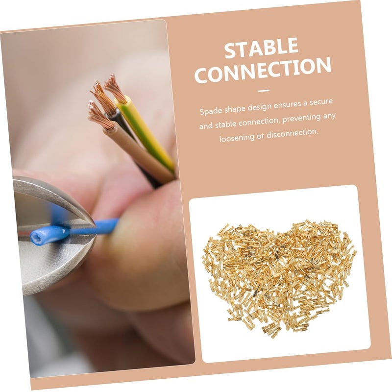 SMASOLO 1000pcs Crimp Spade Connectors Cold Press Wire Terminal Connectors for Electrical and Automotive Applications Easy Installation and Secure Connection - Image 2