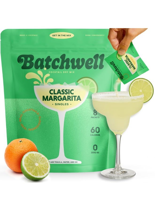 Batchwell'S Classic Margarita Mix Singles: Skinny Cocktail Mixers, Mocktails Non-Alcoholic Drinks - Portable And Drink Mocktail No Stevia, Artificial Sweeteners - Image 1
