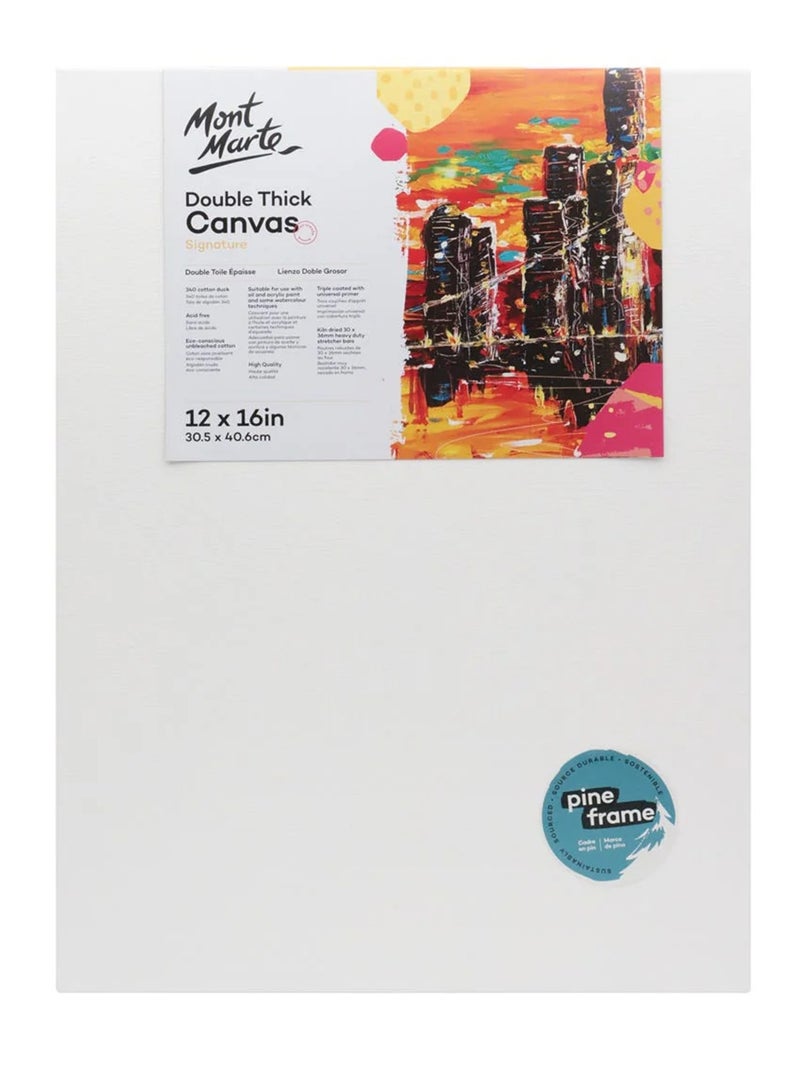 Mont Marte A3 Size Double Thick Studio Canvas With Pine Frame - Image 1