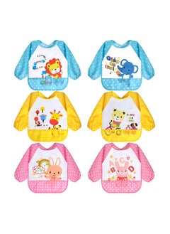 KASTWAVE Long Sleeve Baby Bibs, Waterproof Sleeved Bib, Baby Toddler Bibs Smock for 6-36 Months  - Image 1