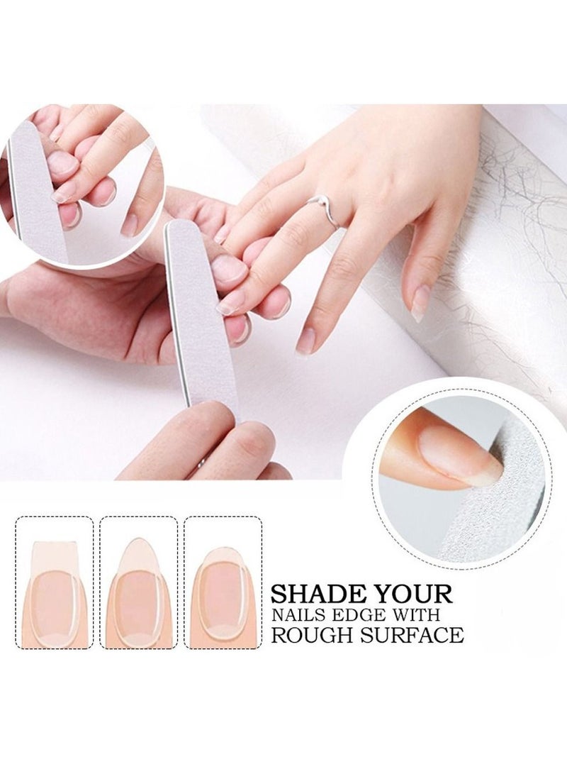 Nail File Set 6 PCS Nail Polishing Files Buffer Blocks Cleaning Brush Kit Manicure Pedicure Tools Set Sanding Nail File - Image 1