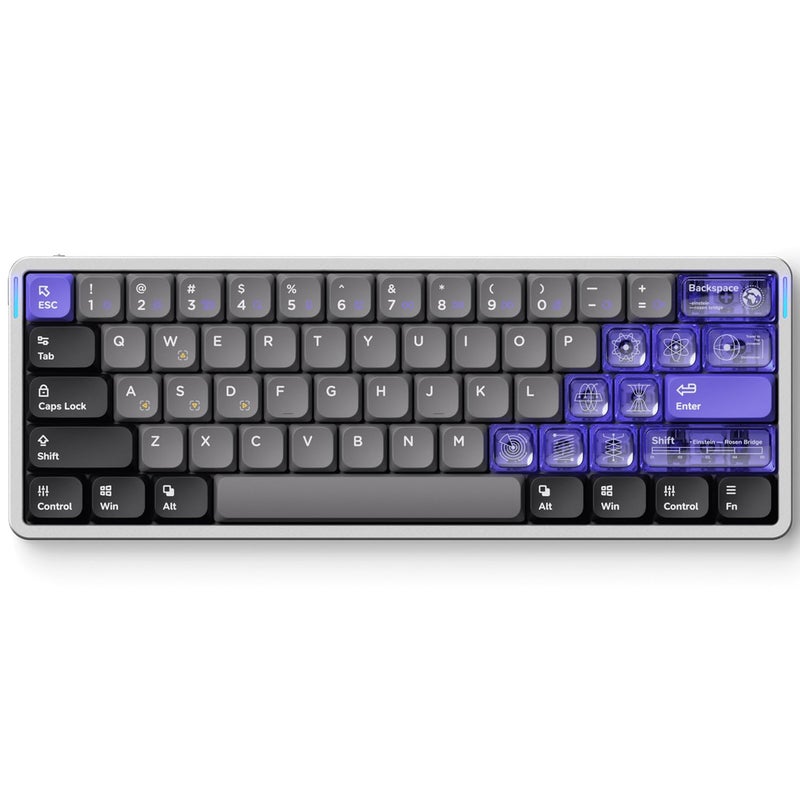 nuphy Air60 HE Wired Magnetic Gaming Keyboard,61 Keys Rapid Trigger,60% Compact,Actuation Point Adjustable, 8K Hz Polling Rate,Hall Effect Keyboard Low-Profile Magnetic Jade Switch - Image 1