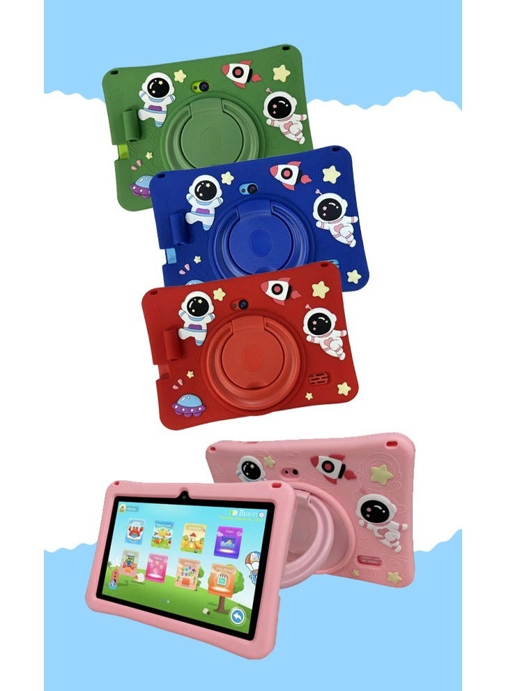 Oteeto Oteeto K3 Kids Tablet 7 Inch Android 13 Learning Tablet for Toddlers and Children 128GB WiFi Dual Camera Parental Controls Preloaded Educational Apps Shockproof Case Safe Kids Tablet with YouTube Touchscreen Device for Preschool Kindergarten and Early Learning  - Image 3