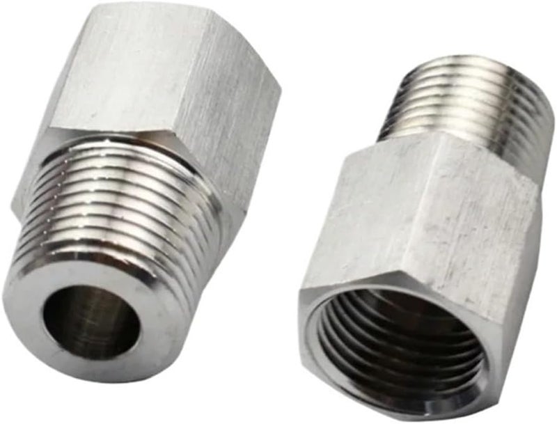 1pcs 1/8" 1/4" 3/8" 1/2" BSPP Female To Male 304 Stainless Steel Reducer Bushing Pipe Fitting Connector Coupler High Pressure Gauge(3l8 BSPP - 3l4 BSPT)
