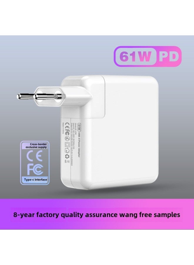 Applicable Apple Laptop Charger Macbook61W67W Adapter PD Fast Charge Type-c Interface-Color:US Gauge Plug + Aircraft Box Packaging-Specifications:PD61W Is Not Equipped With Output Line - Image 2