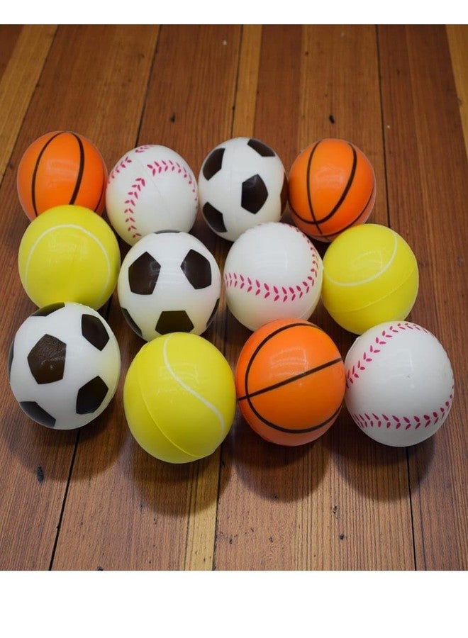 ONE POINT COLLECTIONS Soft Foam Sponge Sport Balls, Soccer, Basketball, Baseball, Tennis, Kids Birthday Return Gifts, 12 Pcs - Image 4