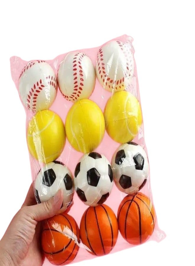 ONE POINT COLLECTIONS Soft Foam Sponge Sport Balls, Soccer, Basketball, Baseball, Tennis, Kids Birthday Return Gifts, 12 Pcs - Image 5