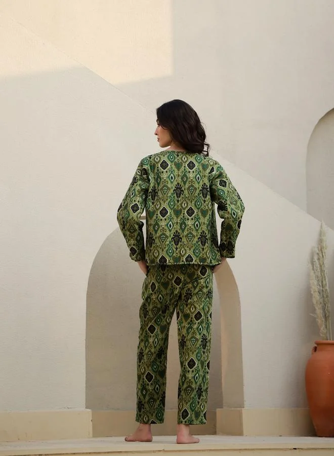 sanskrutihomes sanskrutihomes Floral Print Top with Jacket and Trousers Set