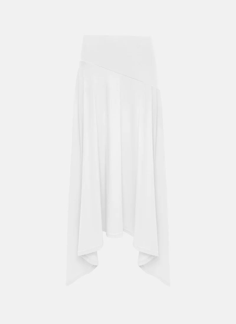 Lichi  Jersey midi skirt with an asymmetrical hem for Women | Best Price UAE