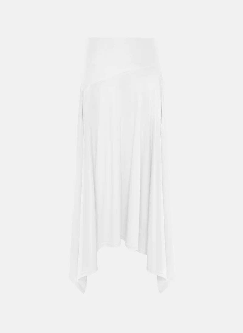 Lichi  Jersey midi skirt with an asymmetrical hem for Women | Best Price UAE