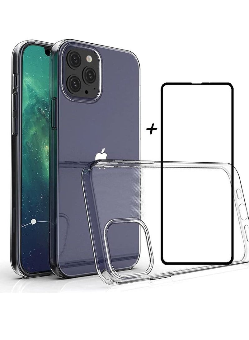 Clear Soft +9D Screen Protector and Case for iPhone 13 Pro Max - Image 1