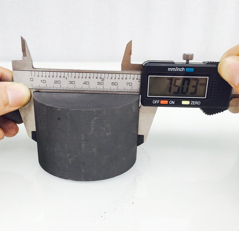 OTOOLWORLD 99.9% Purity Graphite Ingot Block EDM Graphite Plate Milling Surface (75MMx50MM) - Image 2