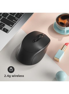 Generic Bluetooth Mute Wireless Mouse Rechargeable Office For HP Lenovo For Huawei For Apple IPad Notebook Universal-Specifications:[single Mode Cool Black] 2.4g Wireless Version★Silent Charging  - Image 1