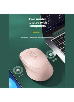 Generic Bluetooth Mute Wireless Mouse Rechargeable Office For HP Lenovo For Huawei For Apple IPad Notebook Universal-Specifications:[single Mode Cool Black] 2.4g Wireless Version★Silent Charging  - Image 5
