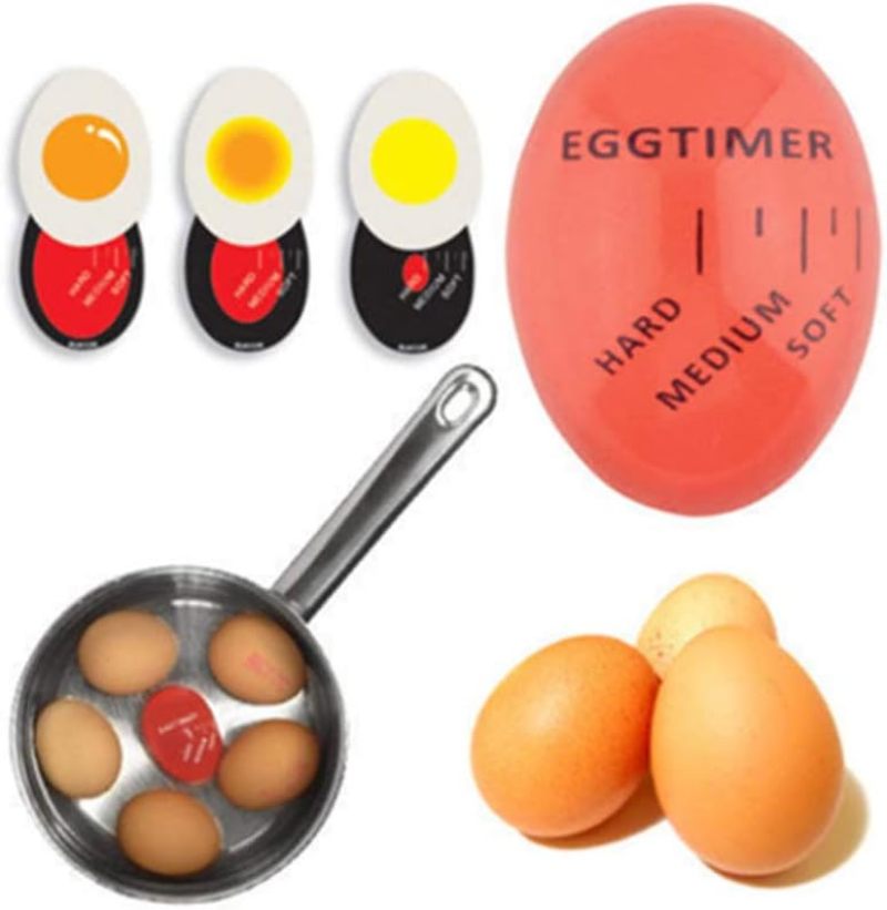 Color Changing Egg Timer: 5.7*4cm Compact Portable - Fast Efficient Cooking Egg Tool for Home Kitchen Hotel Cooking Enthusiasts - Image 1