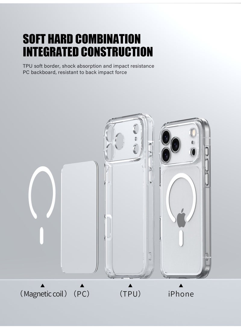 CLPURE iPhone 17 Pro Max Case Transparent Rugged Shockproof Bumper Non-Yellowing Anti-Scratch Full Camera Protection Compatible with Magsafe Aurora Ultra Clear Series Everyday Use Gift - Image 5