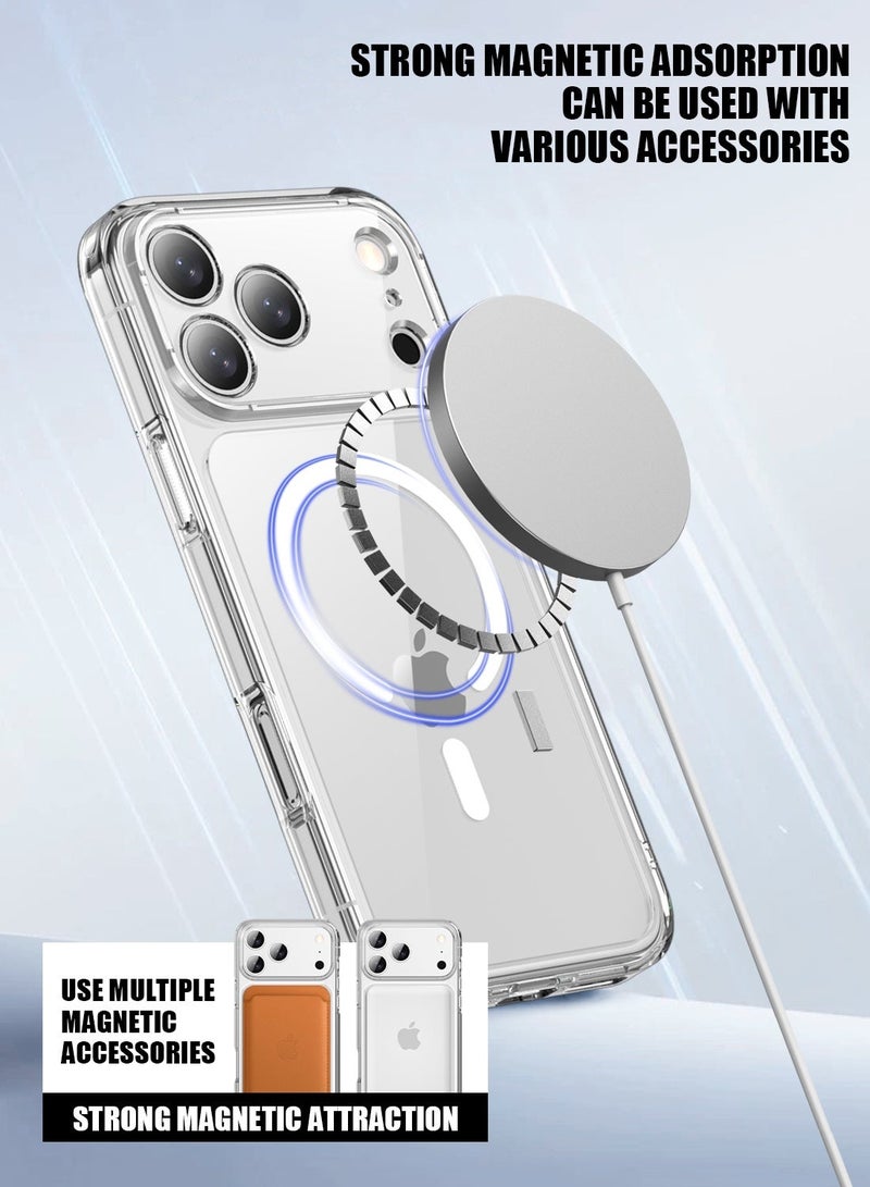CLPURE iPhone 17 Pro Max Case Transparent Rugged Shockproof Bumper Non-Yellowing Anti-Scratch Full Camera Protection Compatible with Magsafe Aurora Ultra Clear Series Everyday Use Gift - Image 4