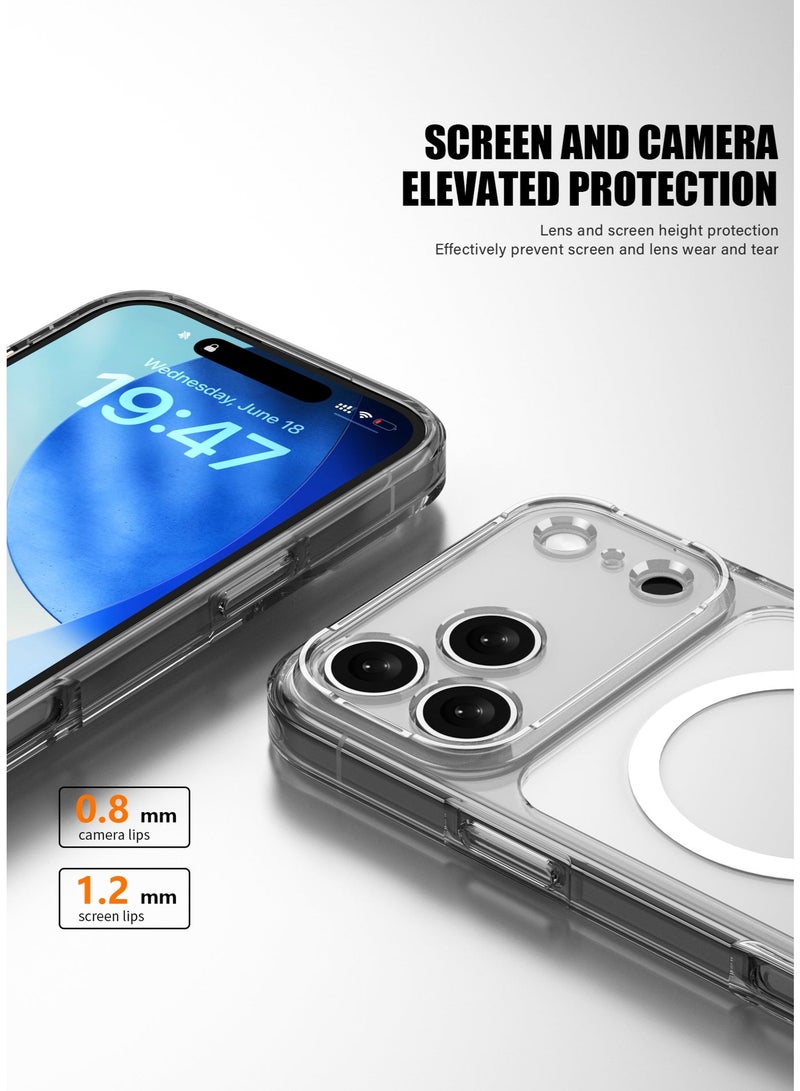 CLPURE iPhone 17 Pro Max Case Transparent Rugged Shockproof Bumper Non-Yellowing Anti-Scratch Full Camera Protection Compatible with Magsafe Aurora Ultra Clear Series Everyday Use Gift - Image 2