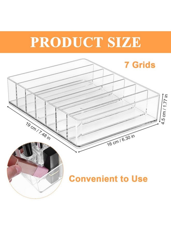 maycreate ® Make Up Organizers And Storage For Vanity, 7 Sections Divided Clear Acrylic Cosmetics Organizer For Drawer And Bathroom - Image 2