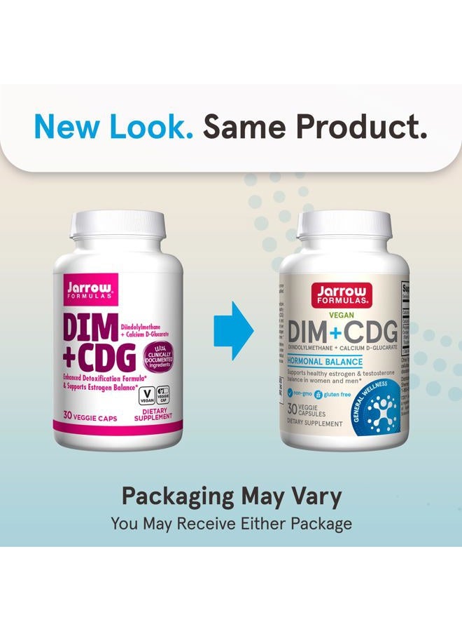 jarrow formulas ® DIM + CDG، مكمل غذائي، دعم إزالة السموم من الكبد لتنظيم الهرمونات الصحية والرفاهية العامة، 30 كبسولة نباتية، تكفي لمدة تصل إلى 30 يومًا - Image 2