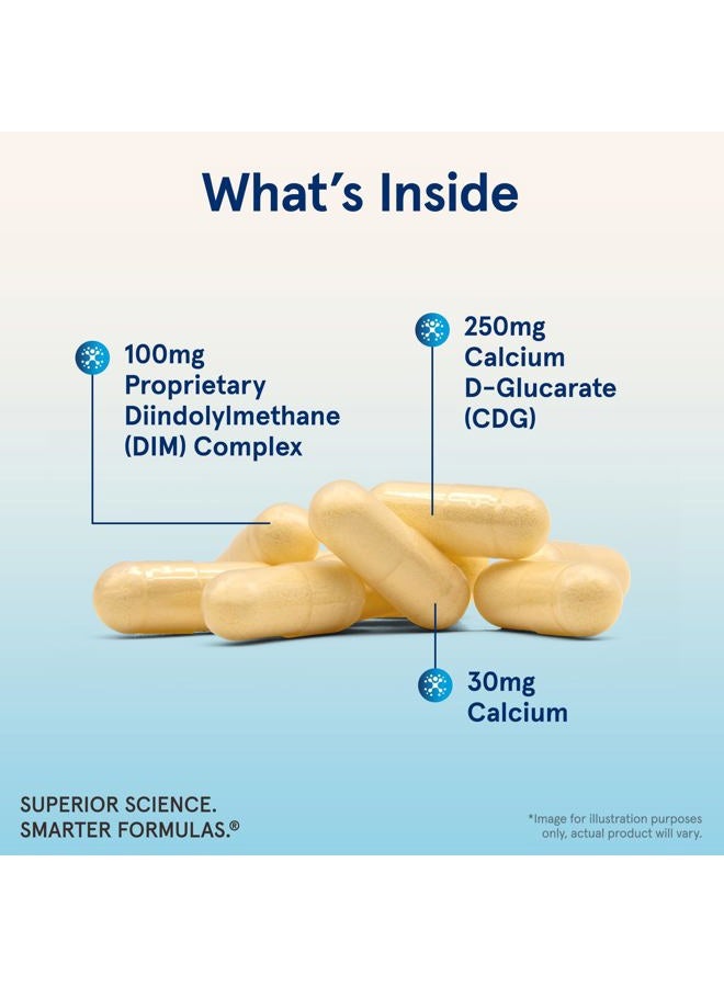 jarrow formulas ® DIM + CDG، مكمل غذائي، دعم إزالة السموم من الكبد لتنظيم الهرمونات الصحية والرفاهية العامة، 30 كبسولة نباتية، تكفي لمدة تصل إلى 30 يومًا - Image 3
