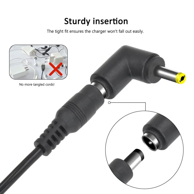 BOEEA Digital Picture Frame Power Cord Compatible with Philips,Skylight,HP,Aluratek, BSIMB Smart Digital Photo Frame, 5V AC/DC Power Adapter Charger (Not for 9V or 12V) - Image 4