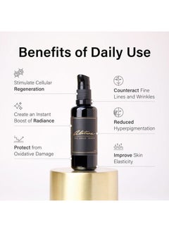Alitura Gold Serum for Face – Face Serum for Women & Men to Reduce Fine Lines and Wrinkles – Anti Aging Serum for Radiant-Looking Skin – Vitamin A & Marine Collagen Facial Serum (50 ml)  - Image 2