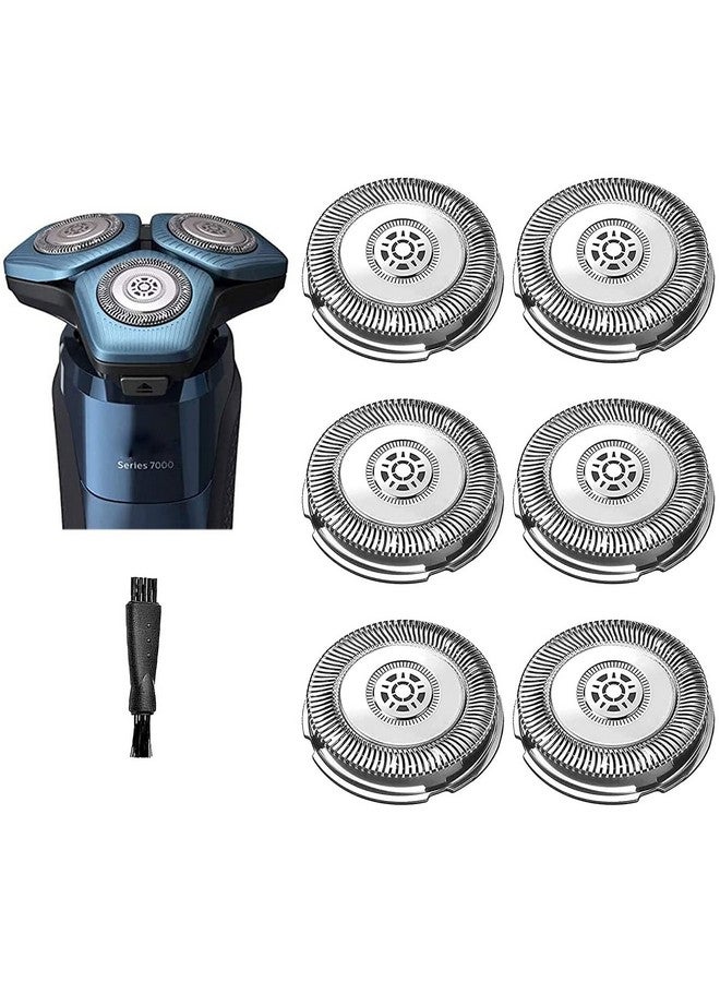 Suleto Sh70/71 Replacement Heads Blades Fit For Norelco Series 7000 Shavers Sh70 Replacement Blades Fit For Philips Series 7000 Razor Shaver Heads For 7500 7530 S7370 S7371 S7720 3Pack Oem Upgrade - Image 2