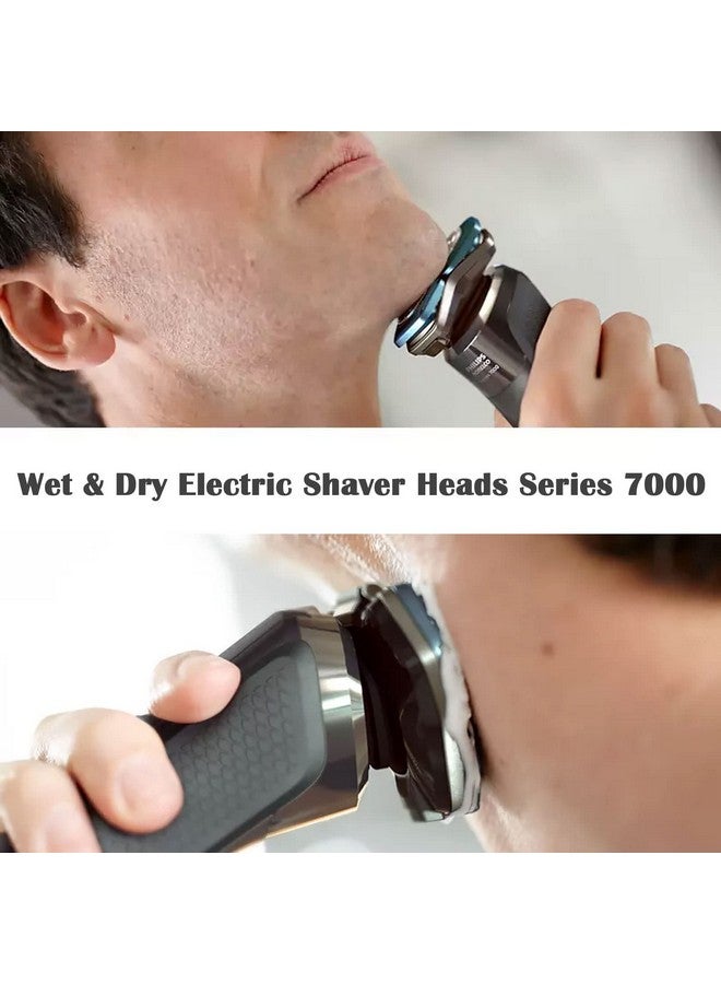 Suleto Sh70/71 Replacement Heads Blades Fit For Norelco Series 7000 Shavers Sh70 Replacement Blades Fit For Philips Series 7000 Razor Shaver Heads For 7500 7530 S7370 S7371 S7720 3Pack Oem Upgrade - Image 4