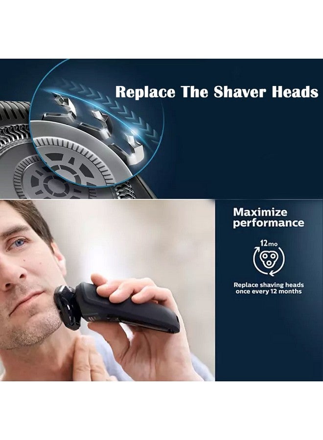 Suleto Sh70/71 Replacement Heads Blades Fit For Norelco Series 7000 Shavers Sh70 Replacement Blades Fit For Philips Series 7000 Razor Shaver Heads For 7500 7530 S7370 S7371 S7720 3Pack Oem Upgrade - Image 3