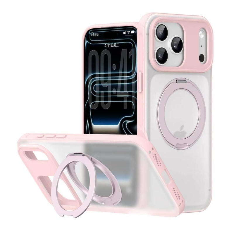 غطاء MagSafe | مقاوم للصدمات | مقاوم للصدمات لـ iPhone 17 / 17 Air / 17 Pro / 17 Pro Max | وردي Acrylic - Image 1