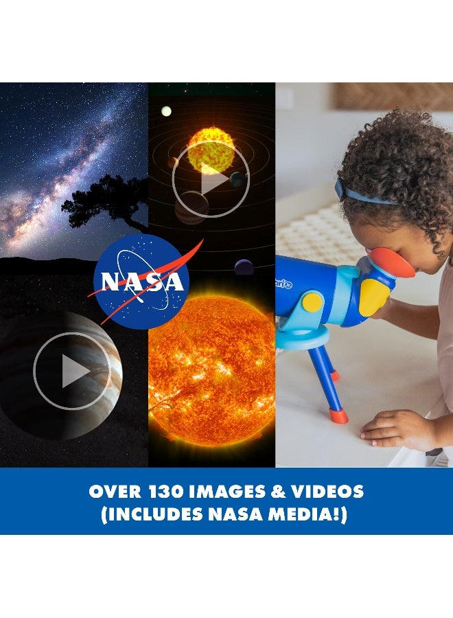 ليرننج ريسورسز موارد التعلم GeoSafari Jr. مستكشف الفضاء الناطق، تلسكوب لعبة للأطفال في مرحلة ما قبل المدرسة مع 120 صورة و13 مقطع فيديو وحقائق فضائية ممتعة، مثالي للأطفال من سن 4 سنوات فما فوق - Image 2