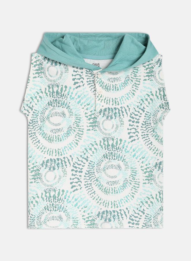 MINIKLUB Boys Printed Hooded T-Shirt - Image 1