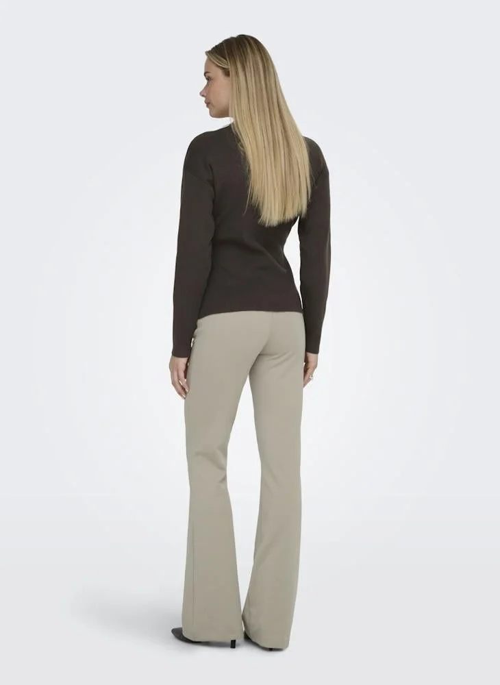 اونلي كارديجان محبوك بأكمام طويلة من أونلوسي