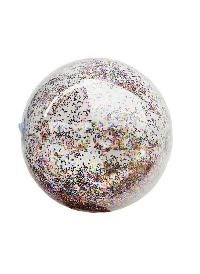 Goolsky Super Transparent PVC Inflatable Beach Ball with Glitter for Water Play. - Image 2