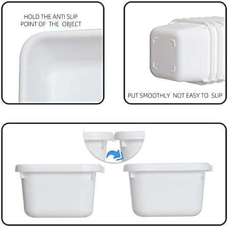 VOXMIX 10 Piece Interlocking Bin Pack Customizable MultiPurpose Drawer One Home Organization White - Image 5