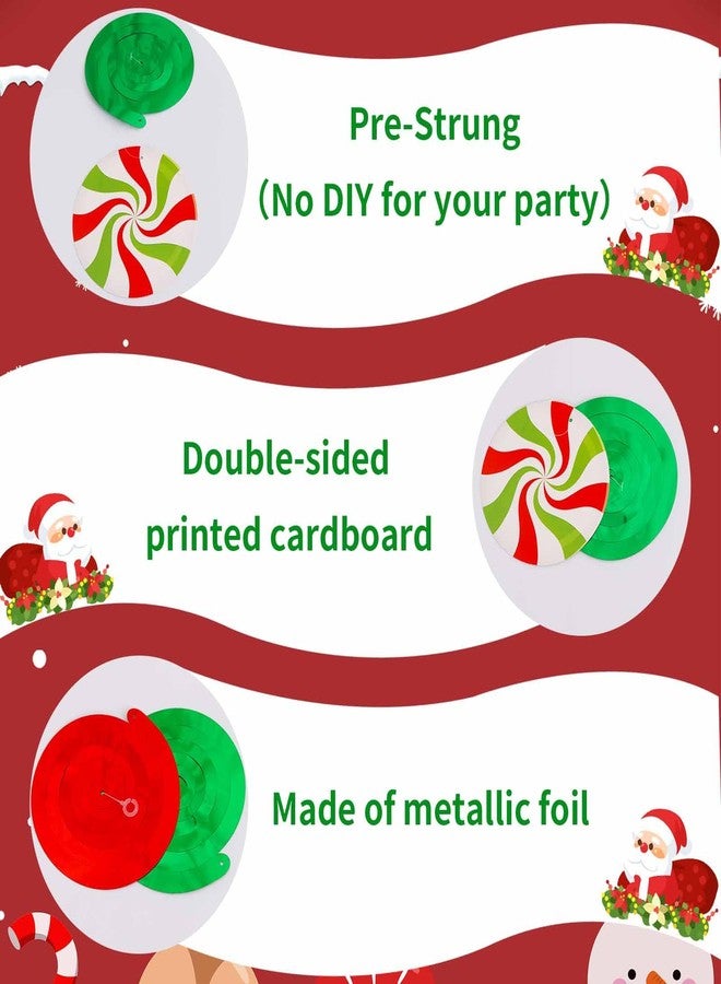 بيشيدا زينة عيد الميلاد من BEISHIDA على شكل عصا حلوى معلقة مكونة من 24 قطعة، زينة سقف عيد الميلاد على شكل دوامات معلقة لحفلات أعياد الميلاد الشتوية ذات طابع أرض الحلوى - Image 4