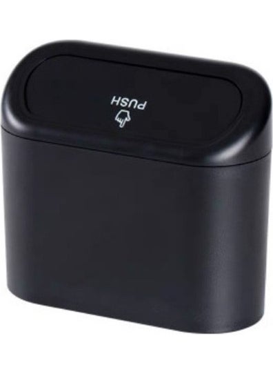Efnlux Auto Car Trash Can Lid Organizer Garbage Can Black  - Image 2