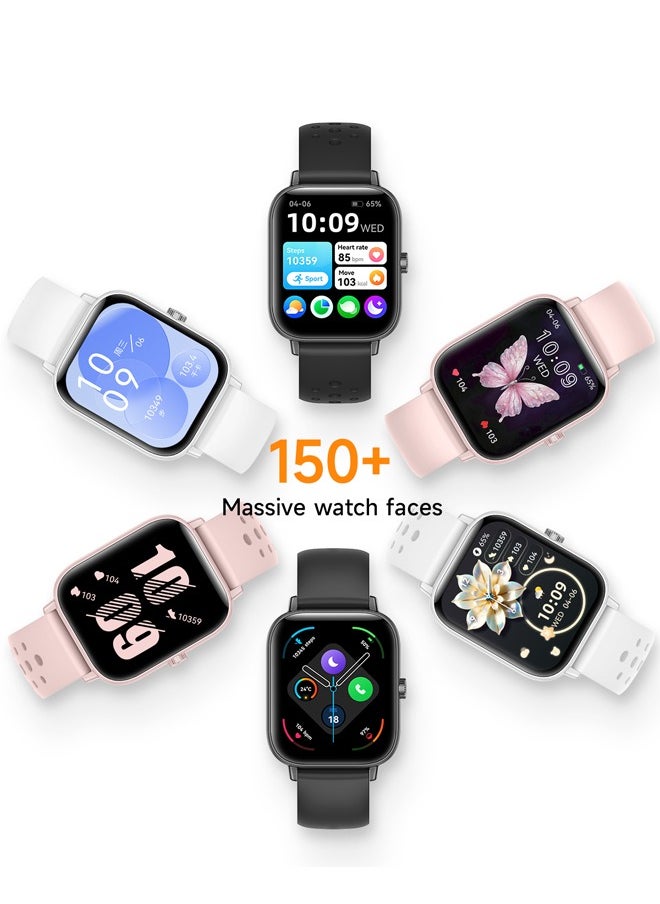 RollsTimi  - Men/Women Bluetooth Smartwatch, 1.83-Inch High Definition Large Screen Full Screen Touch, Ultra Thin Body, 100+ Sports Modes, Wireless Answering/Making Calls, Multi Dimensional Health Monitoring, Smart Bracelet RT i128 - Image 1