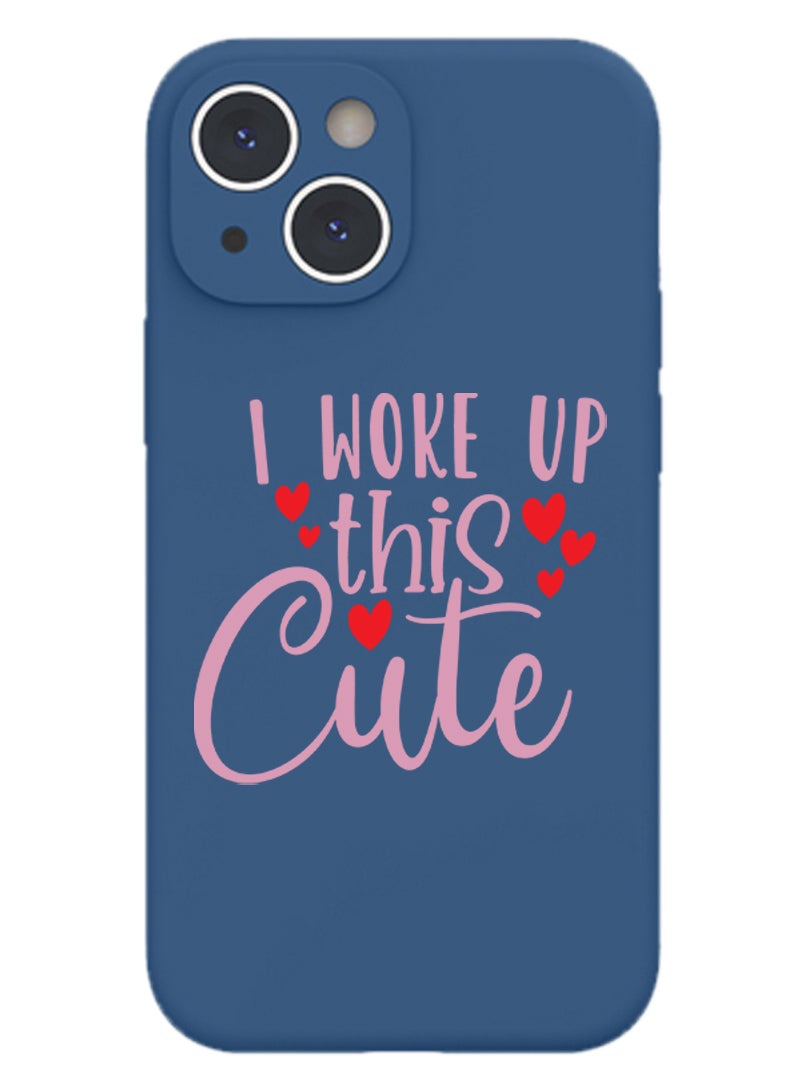 Theodor Protective Slim Fit Case Liquid Silicone Cover with Full Body Protection Anti-Scratch Shockproof Case For iPhone 13 Blue  - If you never go you will never Know - Image 1