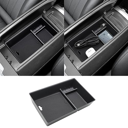 Nosxxus Center Console Accessory Organizer for 2023 Mercedes Benz EQE350Armrest Storage Box Insert Tray Compatible with Mercedes Benz EQE350 EQE350 EQE500 EQS 450 400 580 AMG 2023Interior Accessory - Image 1
