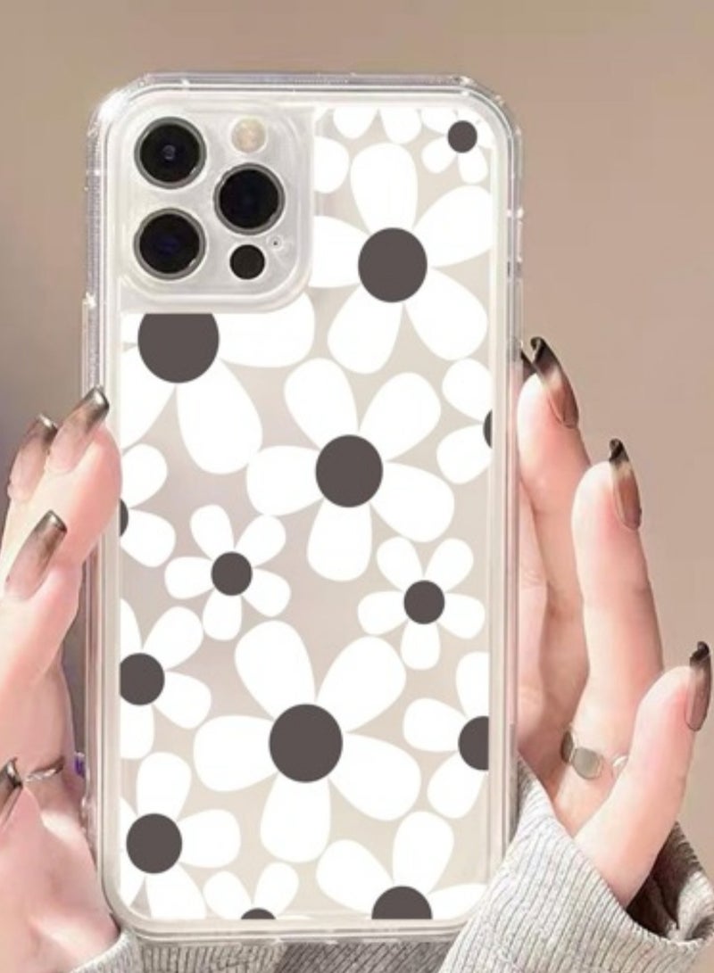 Grace Boho Neutral Flower Power Case • Earth Tone Mocha Daisy iPhone Cover 16 pro max - White - Image 2